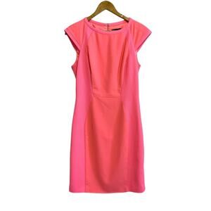 Ted Baker Hot Pink Mesh Panel Bodycon Mini Dress